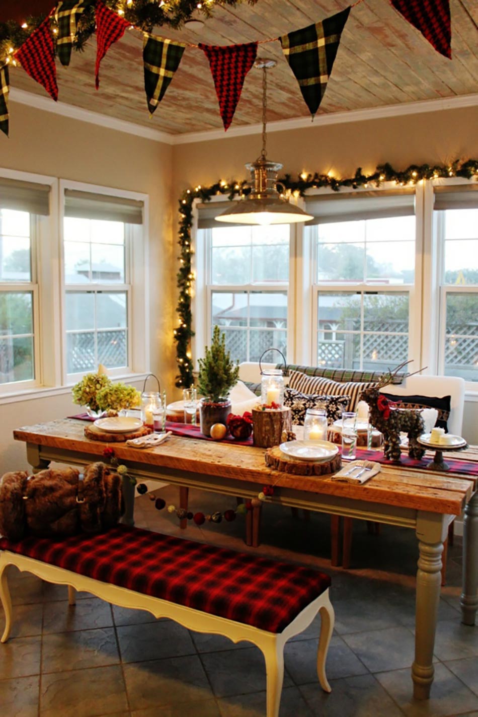 Décoration de Noël simple rustique cuisine