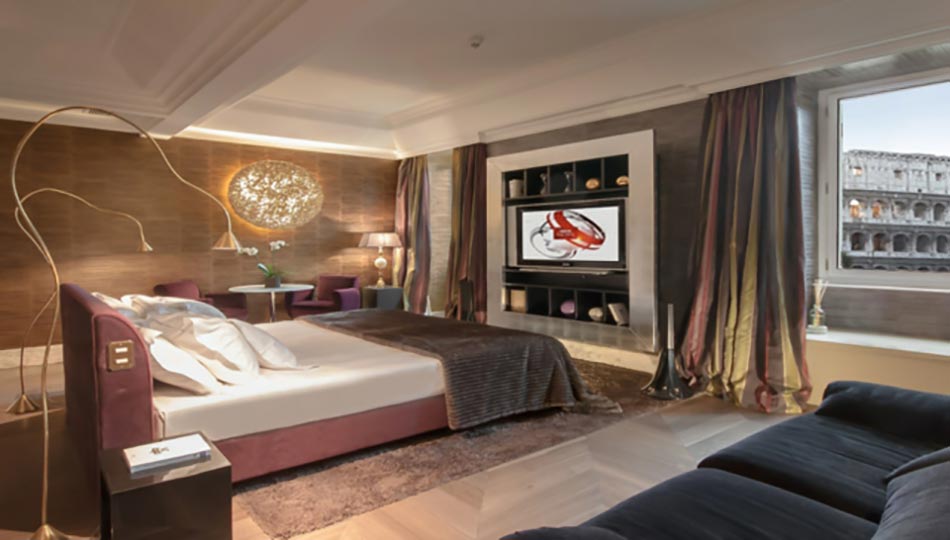 suite de luxe face colisee hotel palace Rome