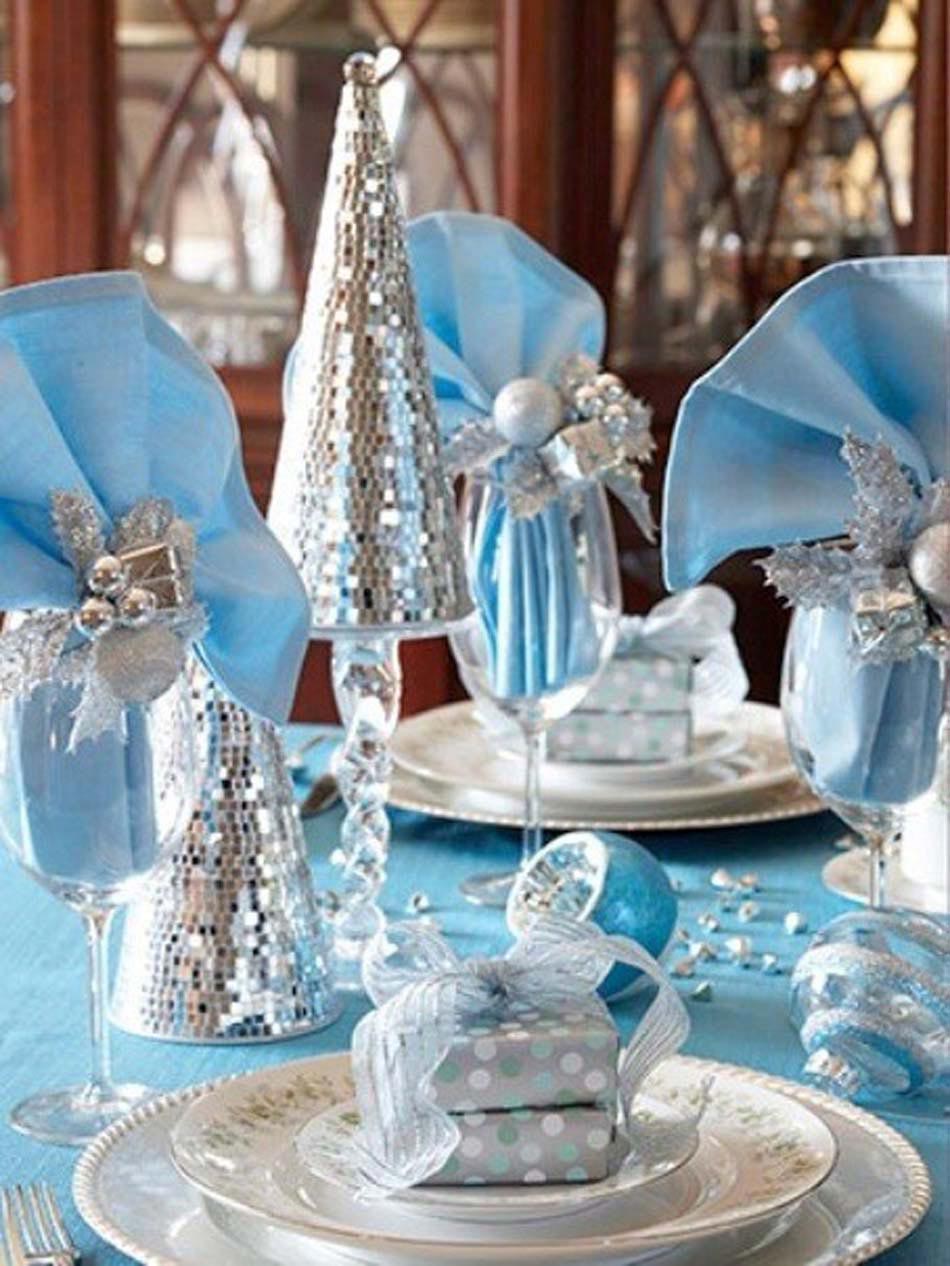 belle table décoration idées en bleu