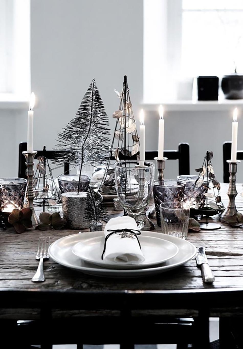 décoration table de noel style chic