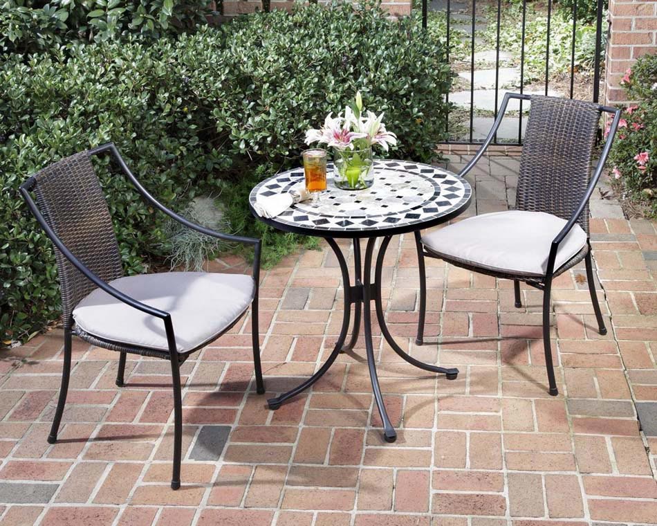 table de bistro chaises ameublement jardin