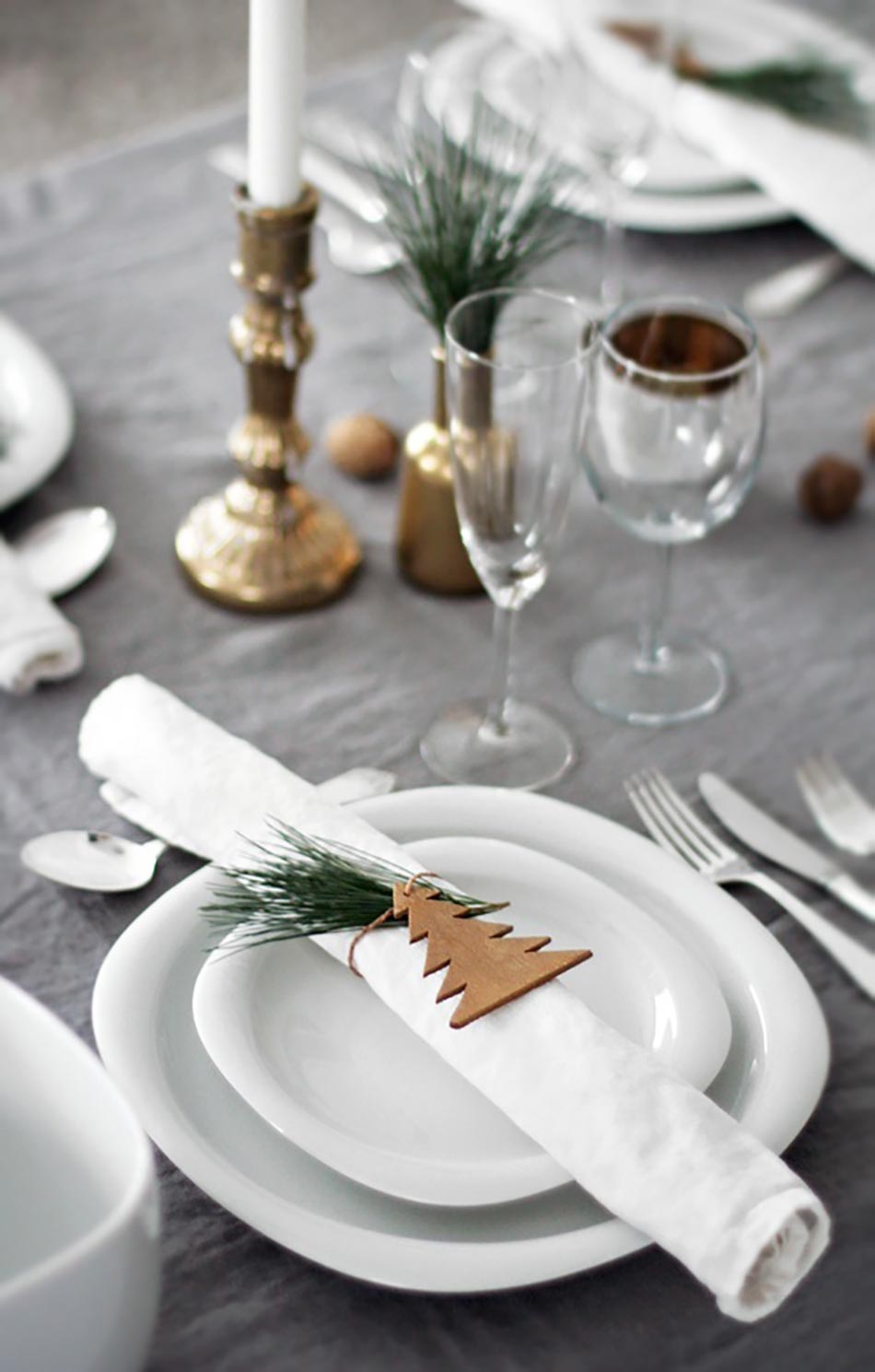 déco accessoires minimalistes table de noel