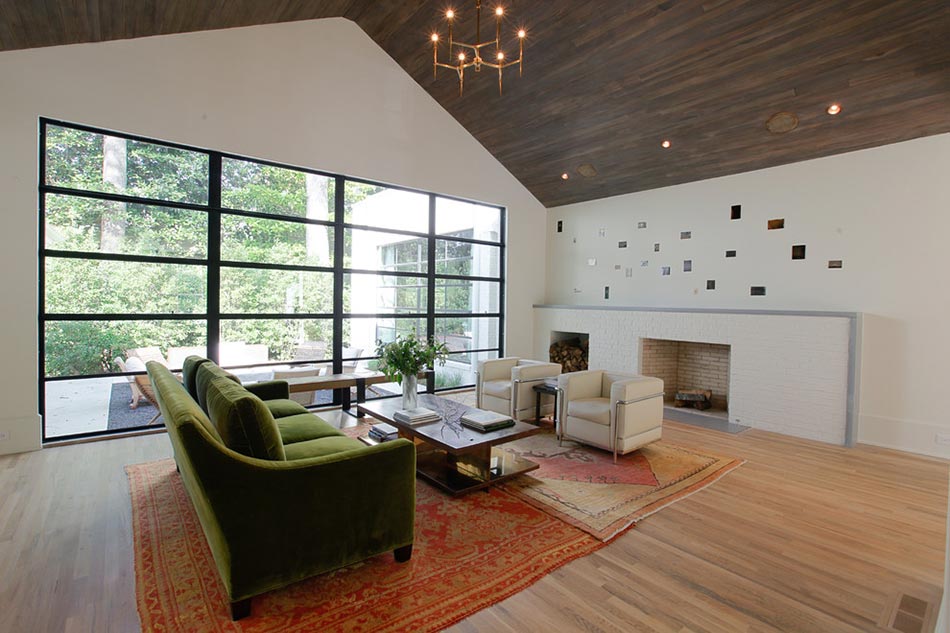 maison moderne tapis design superposés tendance