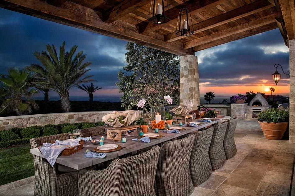 terrasse rustique déco avec vue