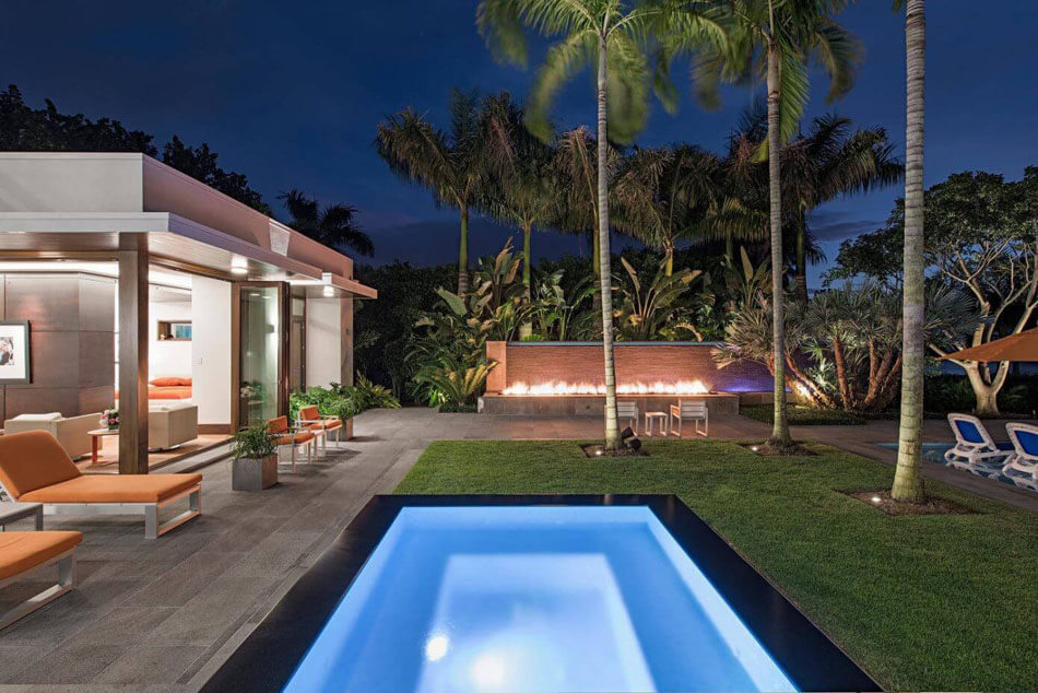 aménagement jardin propriété maison de vacances exotiques