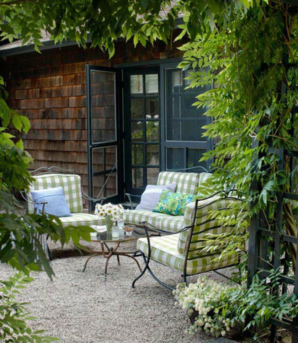 extension véranda fauteuils maison