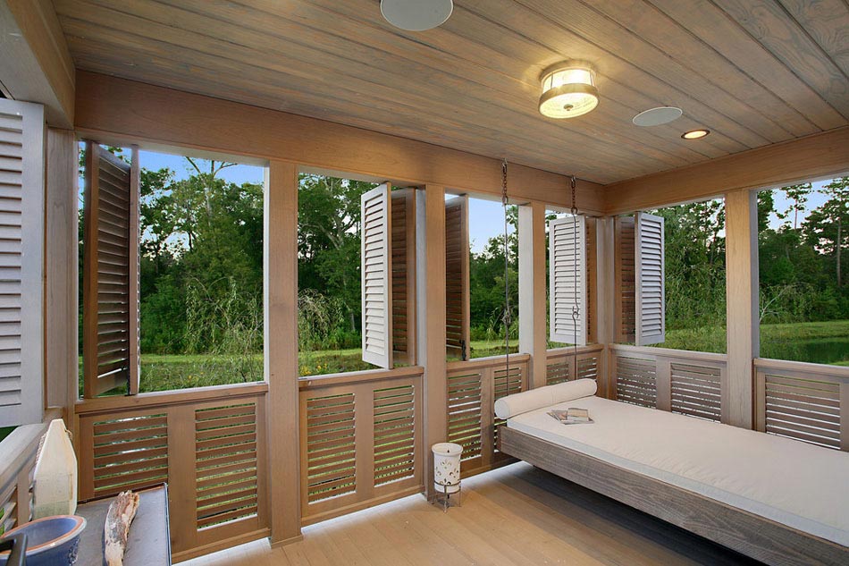 jolie veranda moderne pour dormir pendant l'été