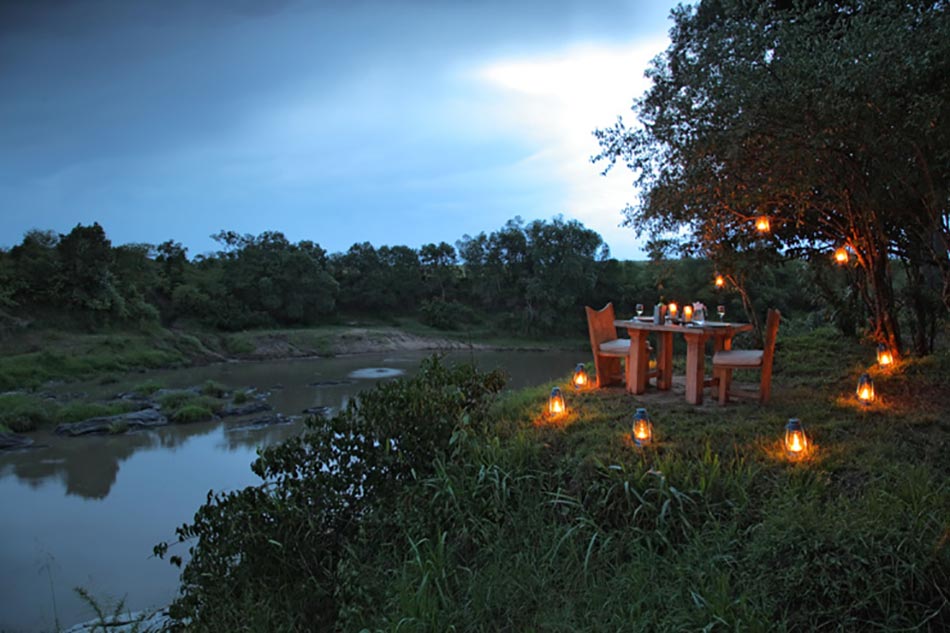 safari Kenya ambiance outdoor romantique