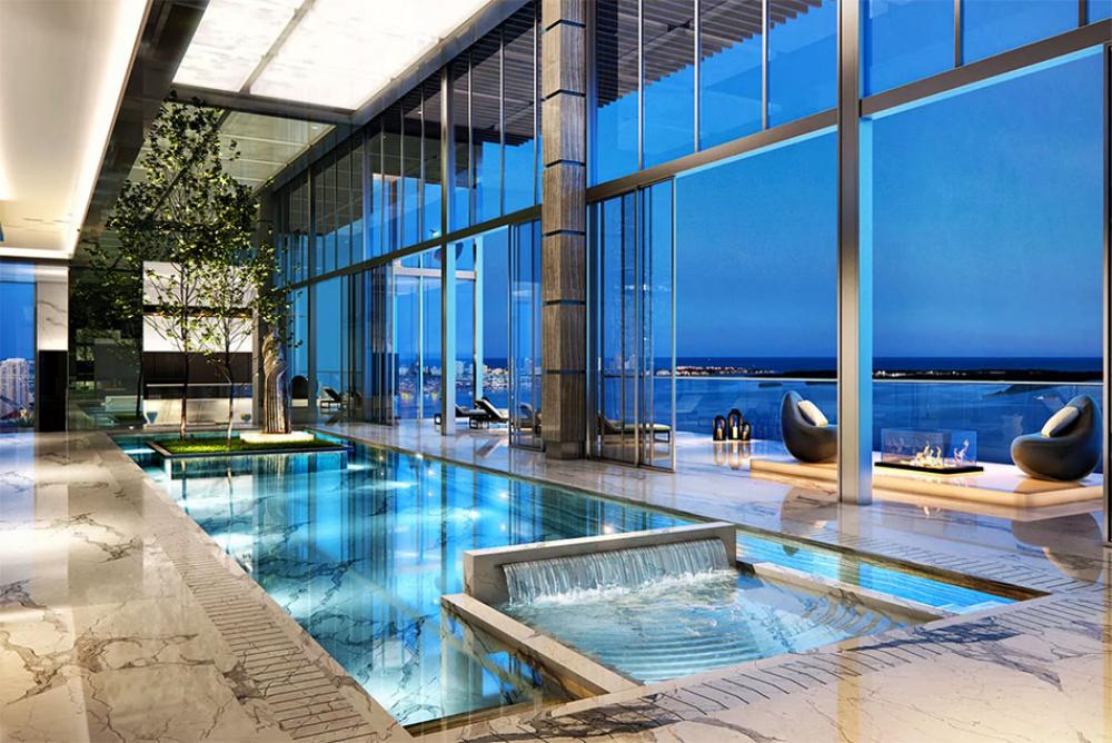 la piscine de luxe penthouse Miami