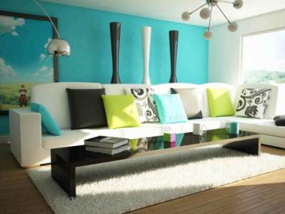 Deco maison ou séjour en vert turquoise