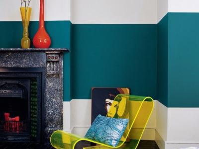 Peinture murale sur deux tons