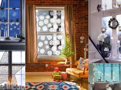 idées déco pour la maison esprit noël fenêtres