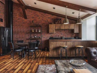 petite cuisine design industriel moderne loft