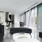 design appartement moderne en noir et blanc