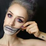 maquillage halloween discret bouche femme visage