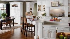 Cuisine design traditionnel tout en blanc