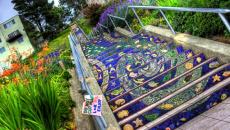 Escalier street art à San Francisco