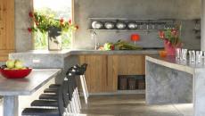 Cuisine réalisée entièrement en béton