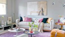 déco de salon pastel