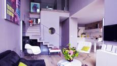 salon design éclectique touches vert anis