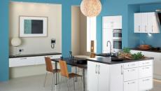 Cuisine contemporaine de design bleu
