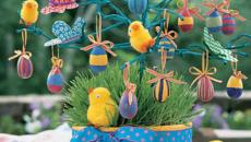 déco arbre poussins Pâques