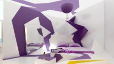 Chambre design en mauve Oasis in a Sandstrom