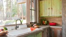 bois écaillé pour cuisine rustique
