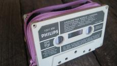 Cassette de musique transformée en porte-monaie