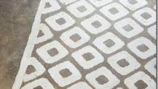 Exemple de tapis salon dessiné en blanc