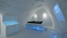 Suite design dans l'hôtel de glace