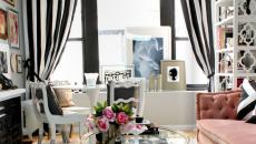 Rayures en noir et blanc pour ce rideau chic