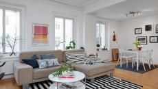Salon et salle à manger d’inspiration scandinave