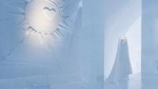 Couloirs de glace dans l'hôtel design suédois