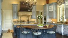 Cuisine moderne design bleu