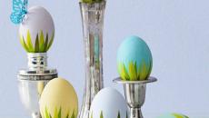Pâques idées déco présentation œufs