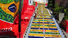 Escalier street art à Rio de Janeiro - Brésil