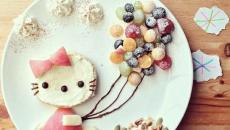 kitty dans l'assiette