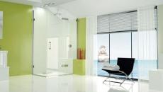 Cabine douche italienne aux parois transparents