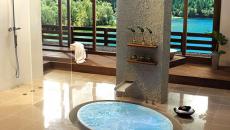 baignoire design au sol
