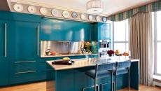 Cuisine moderne au design bleu