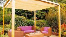 voiles d'ombrage pergola beige