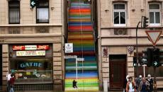 Escalier street art à Wuppertal - Allemagne