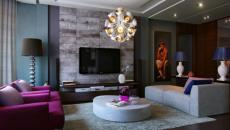 living contemporain dans les tons pastel