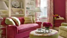 Framboise et beige – un autre exemple de deco maison réussie