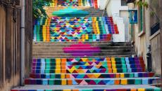 Escalier street art à Beyrouth - Liban
