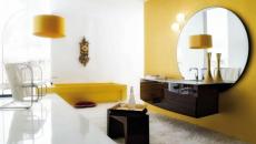 salle de bain en jaune tendance