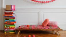 Lit-banquette déco fuschia