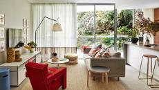 petit salon accueillant moderne