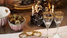 table de noel dresse nuances rustiques